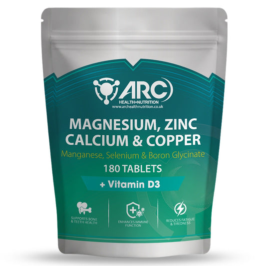 Calcium Magnesium Complex 7 in 1 180 Supplement Tablets Arc Health Nutrition UK Ltd
