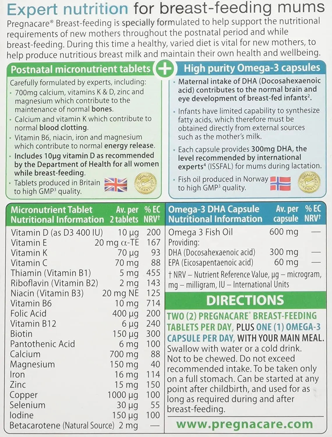 Vitabiotics Pregnacare Breastfeeding 84 Tablets/Capsules