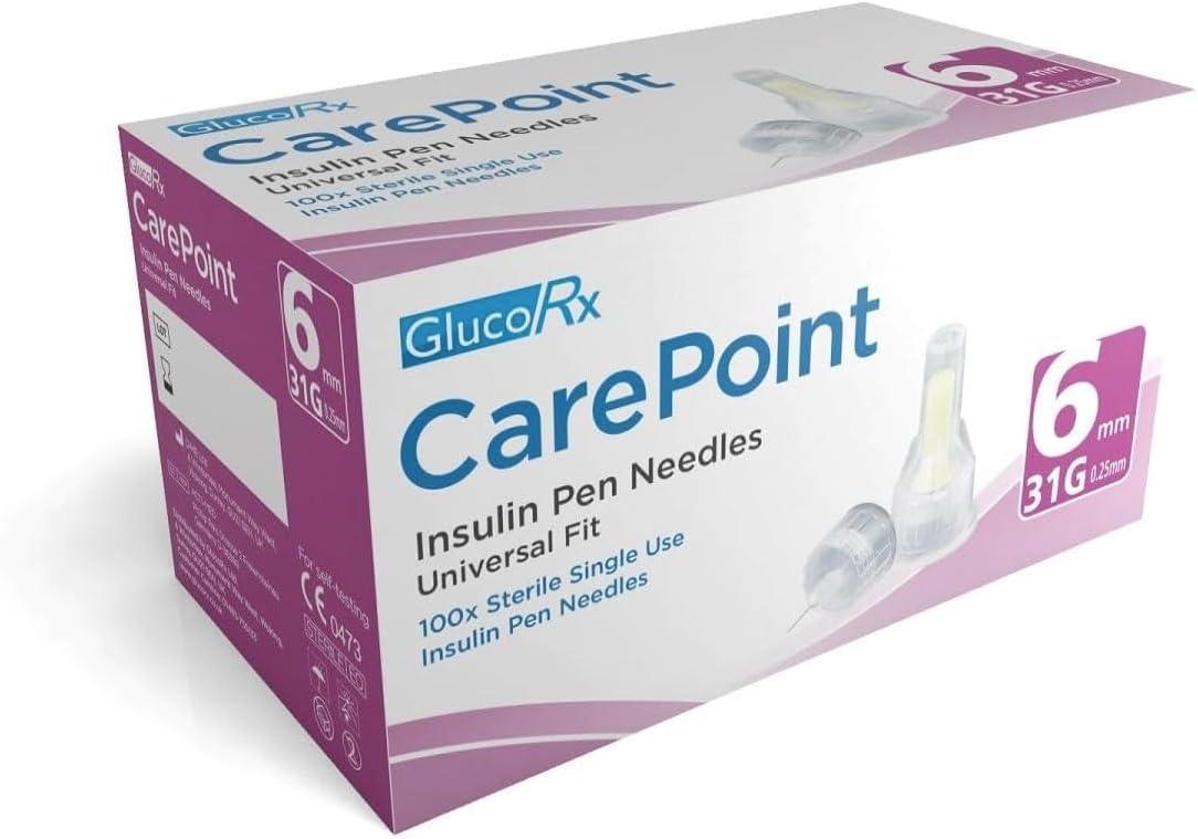 Carepoint Diabetic Insulin Pen Tips (100 Pcs/Box)