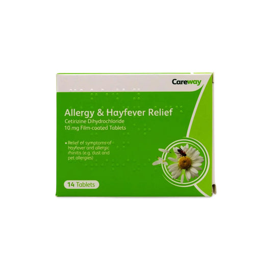Careway cetirizine Allergy & Hay Fever Relief 14 Tablets Careway