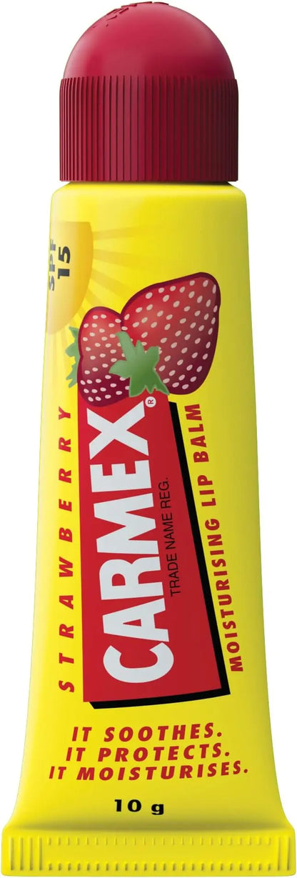 Carmex Cherry, Classic & Strawberry Tube 3-Pieces Mixed Pack SPF15