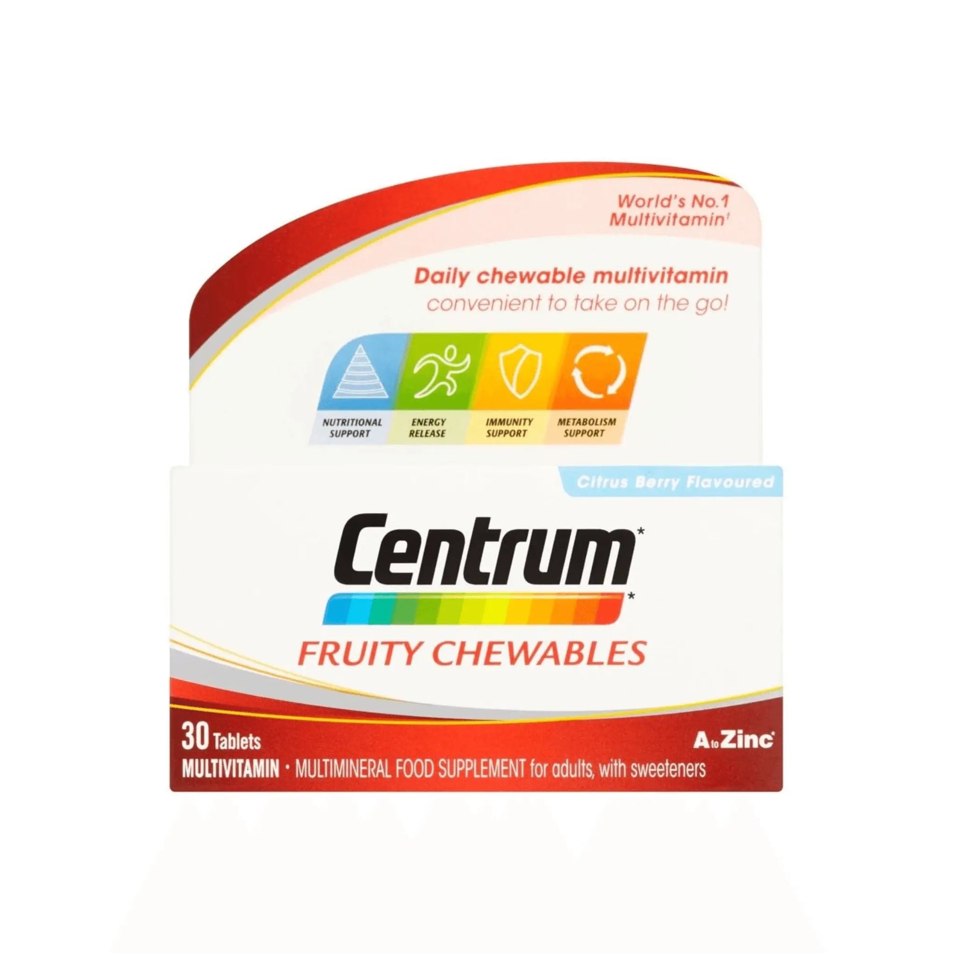 Centrum Fruity Chewables 30 Tablets - Arc Health Nutrition