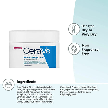 CeraVe Moisturising Cream - Dry to Very Dry Skin 454g