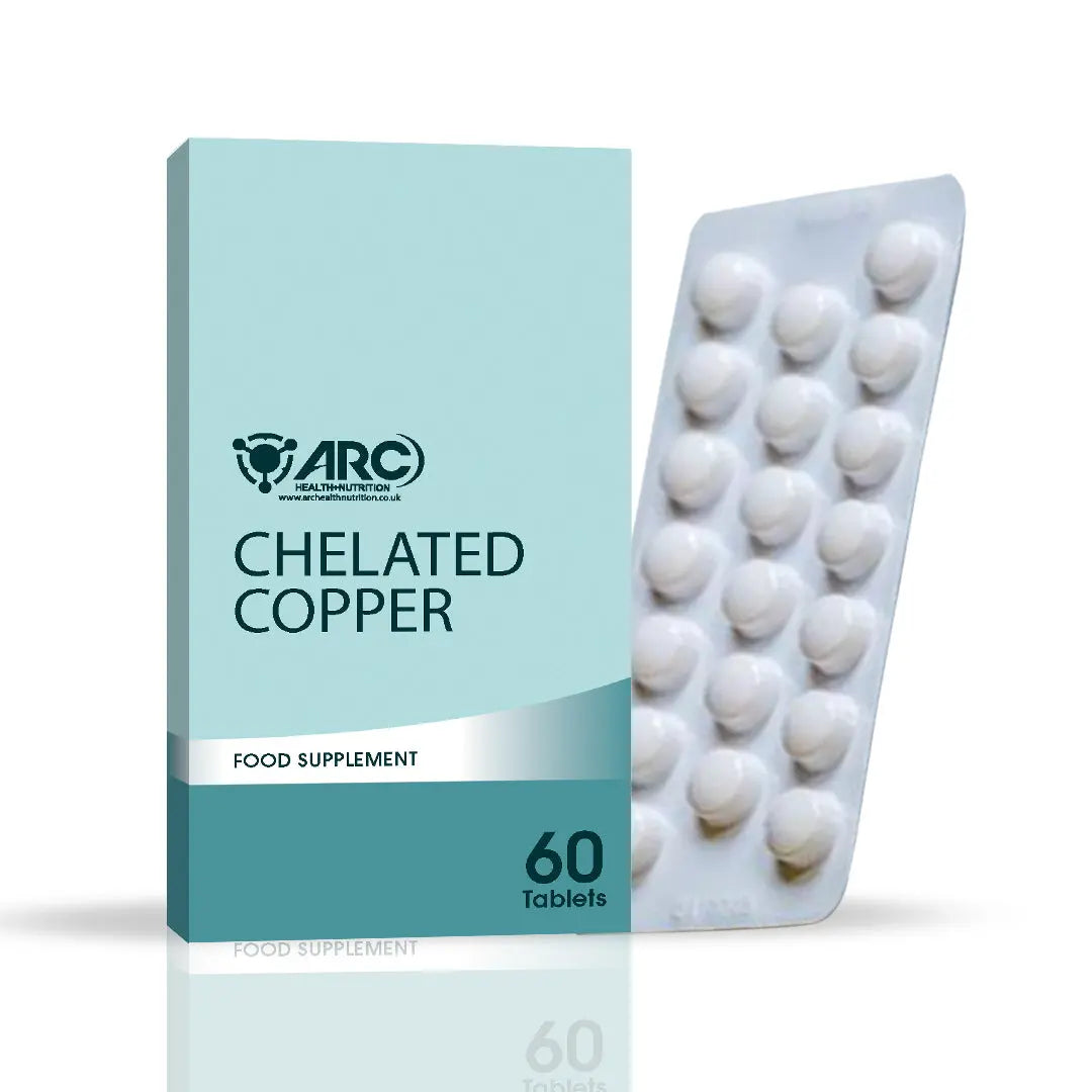 Chelated Copper 3mg Chelated Supplement Vegan Tablets ARC Health Nutrition