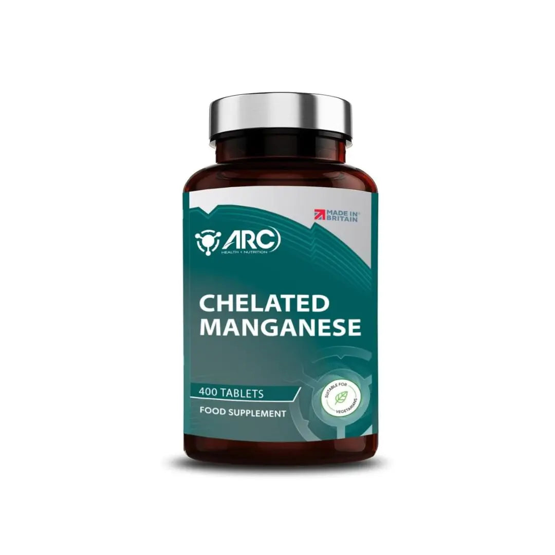 Chelated Manganese 14mg Supplement 400 Vegan Tablets ARC Health Nutrition