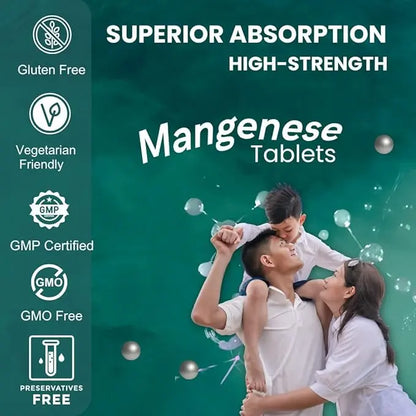 Chelated Manganese 14mg Supplement 400 Vegan Tablets ARC Health Nutrition