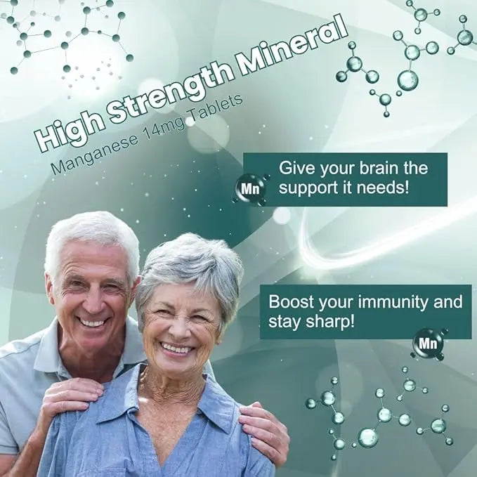 Chelated Manganese 14mg Supplement 400 Vegan Tablets ARC Health Nutrition