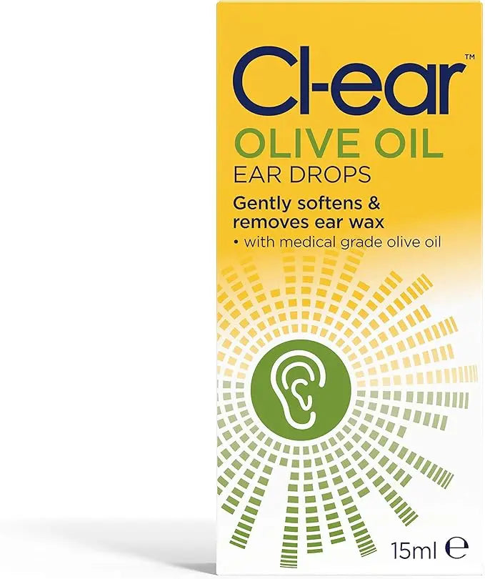 Cl-Ear Olive Oil Ear Drops. Ear Wax Removal. Easy Squeeze Dropper for targeted Application. A Natural and Gentle Way to Treat Problem Ear Wax. Reduces The Need for syringing.15 ml Bottle Cl-ear