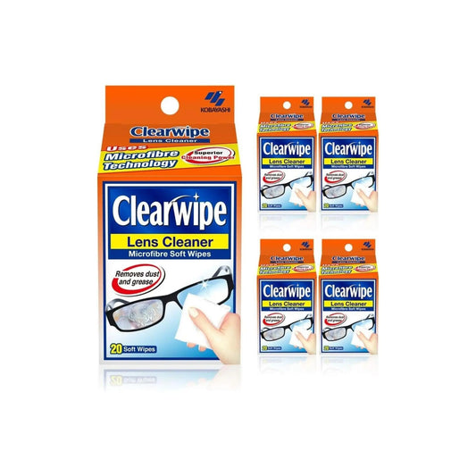 Clear Wipes Lens Cleaners Gravity Pack - 5 x 20-Pack ClearWipe