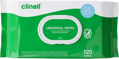 Clinell Universal Cleaning and Disinfectant Wipes for Surfaces -120 Wipes