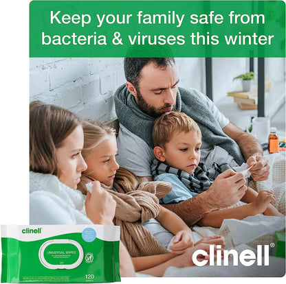 Clinell Universal Cleaning and Disinfectant Wipes for Surfaces -120 Wipes