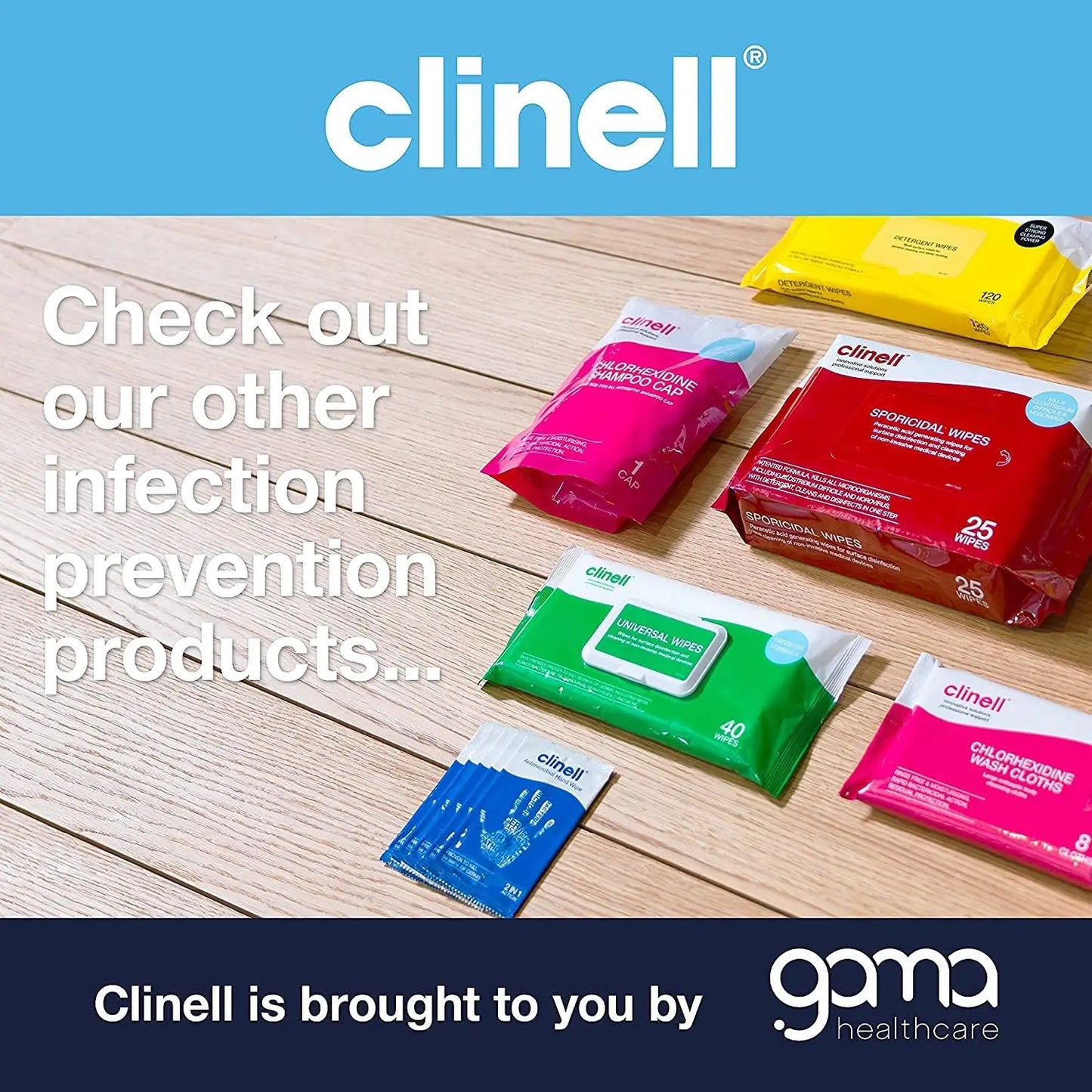 Clinell Universal Cleaning and Disinfectant Wipes for Surfaces -120 Wipes