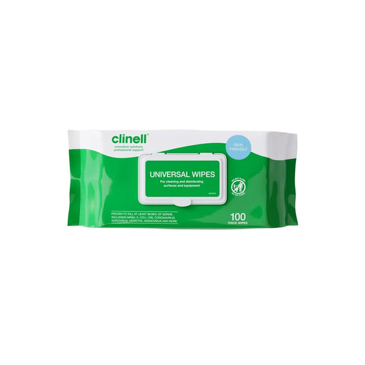 Clinell Universal Cleaning and Surface Disinfection Wipes - Pack of 100 clinell