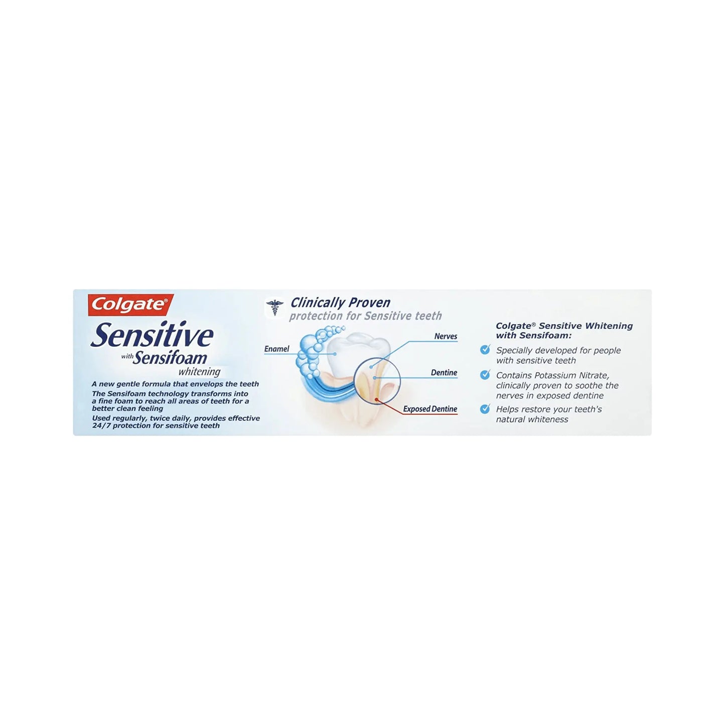 Colgate Sensitive with Sensifoam Whitening Toothpaste 75ml