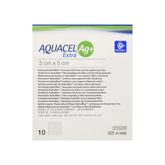 ConvaTec Aquacel Ag+ Extra 5cm x 5cm 10 Dressing - Arc Health Nutrition