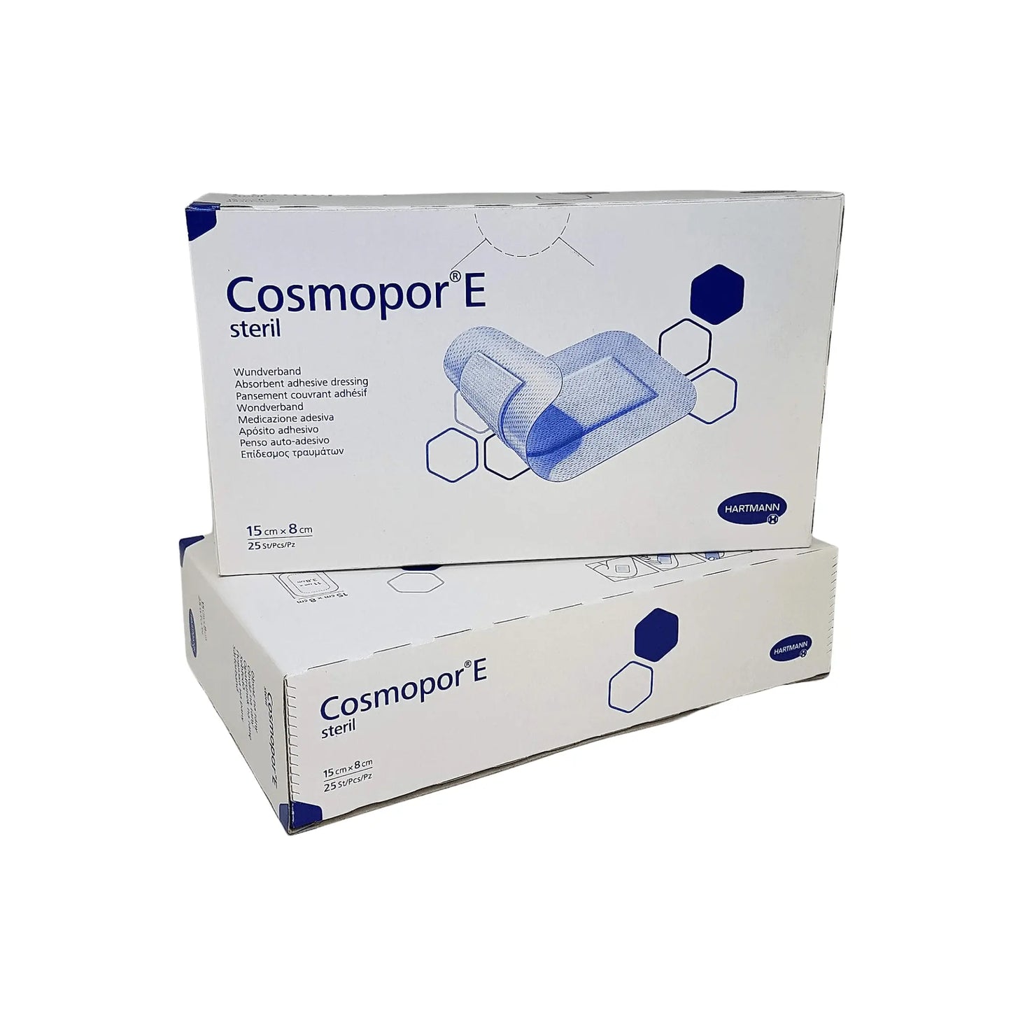 Cosmopor-E Sterile Absorbent 15cm x 8cm 25 Adhesive Dressing x 2 - Arc Health Nutrition UK Ltd