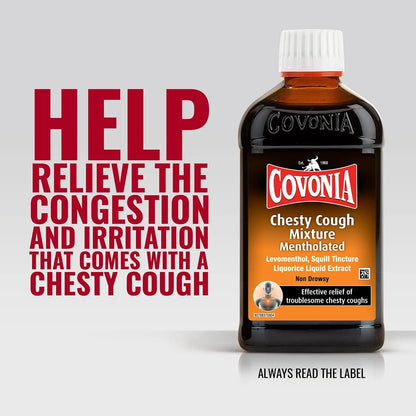 Covonia Chesty Cough Mixture Mentholated 300ml