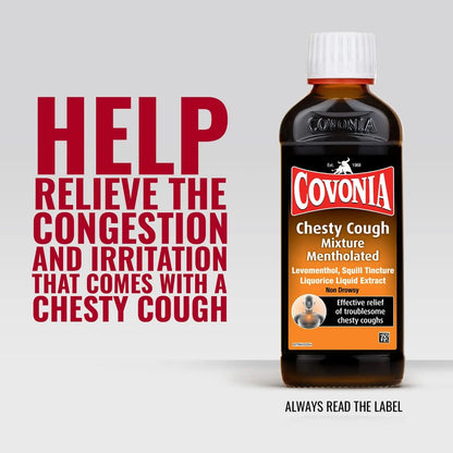 Covonia Chesty Cough Mixture Mentholated – 150ml Covonia