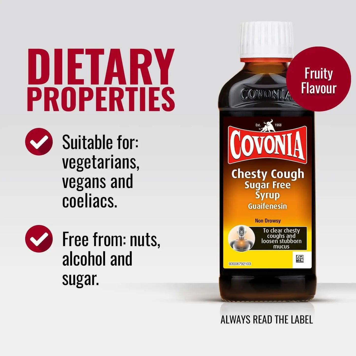 Covonia Chesty Cough Sugarfree Syrup 150ml