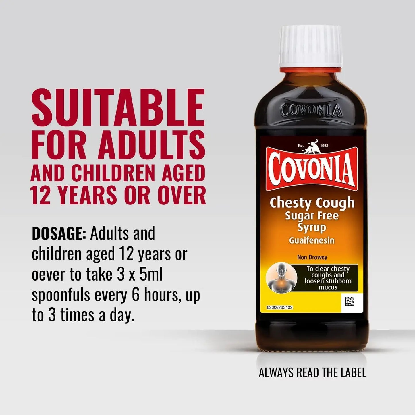 Covonia Chesty Cough Sugarfree Syrup 150ml