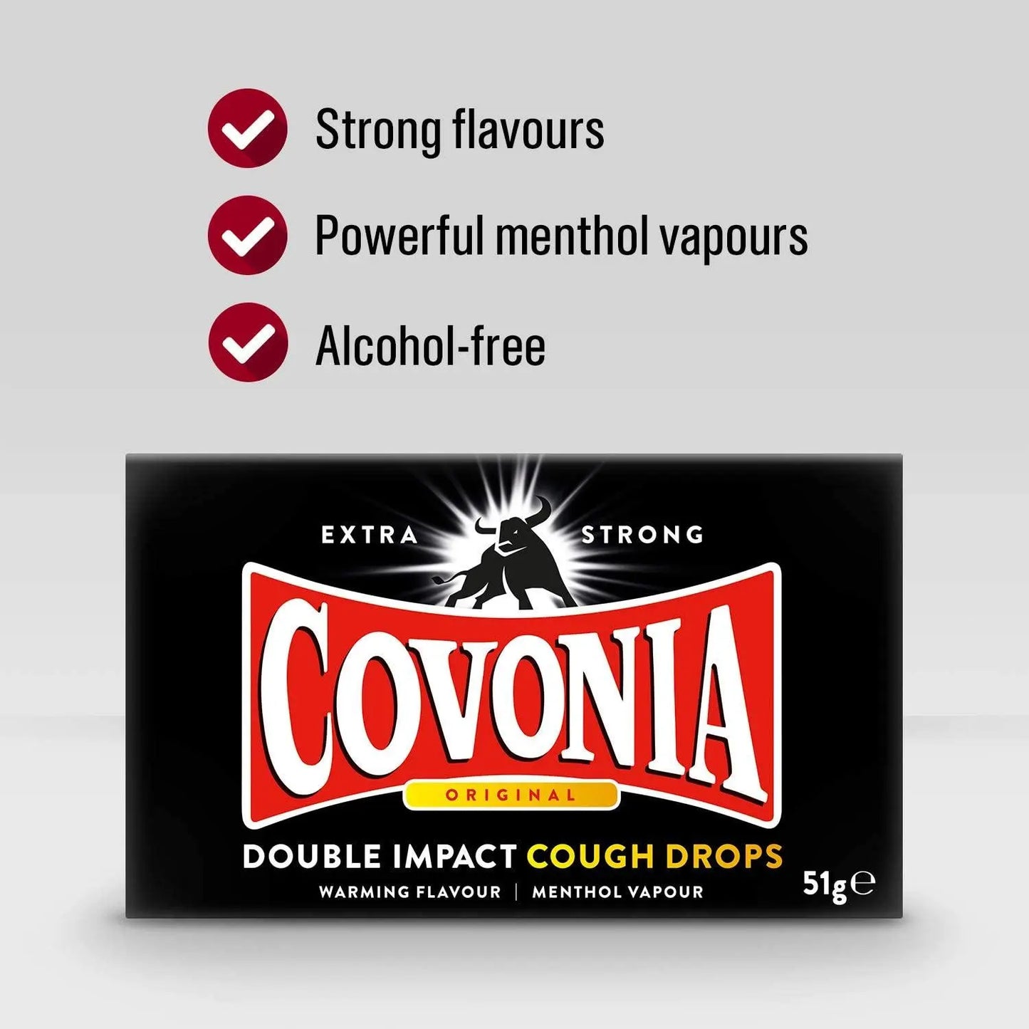 Covonia Double Impact Original Cough Drops - 51g