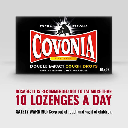 Covonia Double Impact Original Cough Drops - 51g