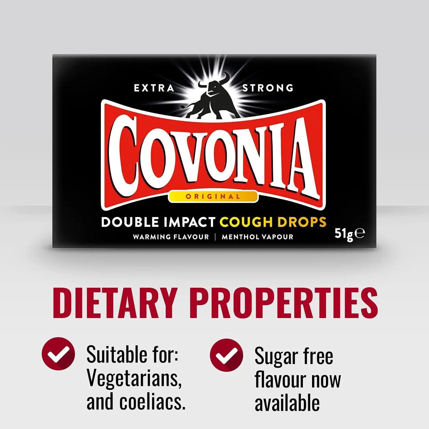 Covonia Double Impact Original Cough Drops - 51g