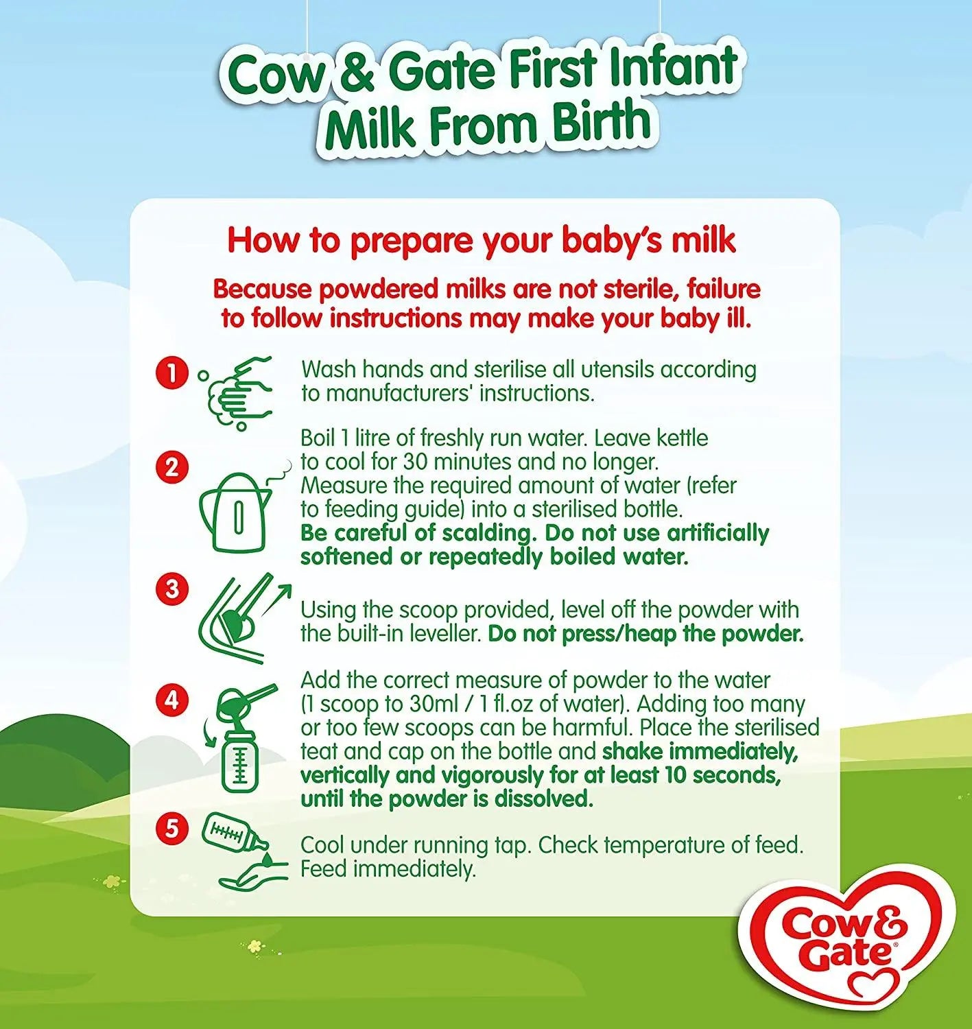 Cow & Gate 1 First Baby Milk Formula Powder from Birth 800g