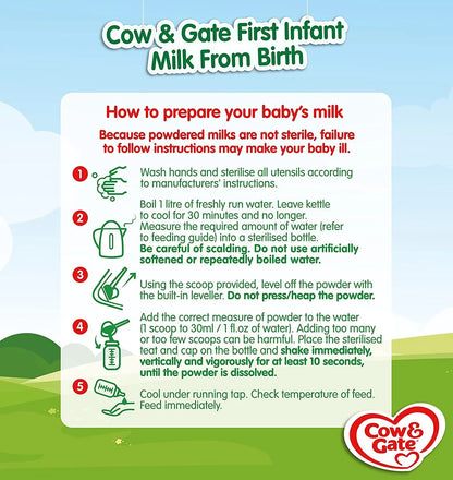 Cow & Gate 1 First Baby Milk Formula Powder from Birth 800g