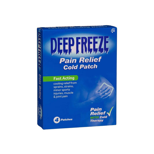 Deep Freeze Pain Relief Patch, Pack of 4, Fast-Acting Relief, Cold Therapy Deep Freeze