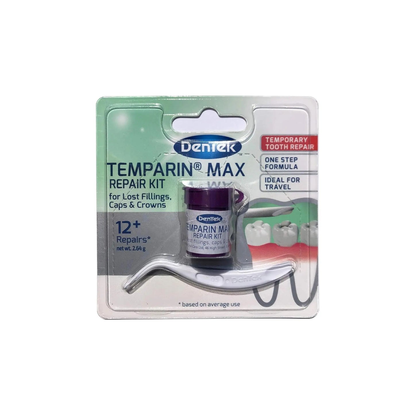 Dentek Temparin Max Repair Caps & Filling 12+ Repairs For Lost Filling & Crowns Dentek