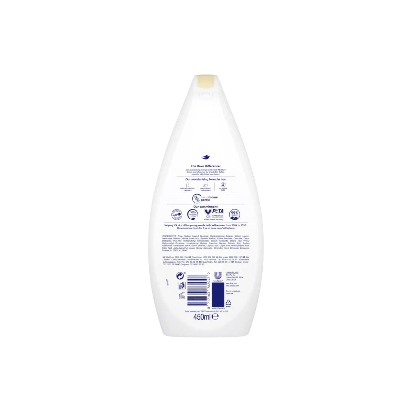 Dove Nourishing Silk Body Wash 450 ml