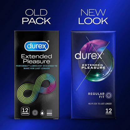 Durex Extended Pleasure Regular Fit Condoms 12 Pack