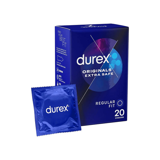 Durex Originals Extra Safe Regular Fit Condoms Pack of 20