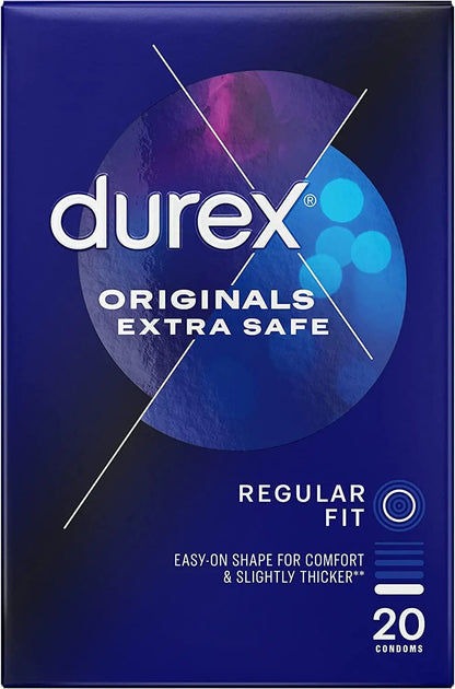 Durex Originals Extra Safe Regular Fit Condoms Pack of 20