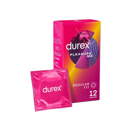 Durex Pleasure Me Ribbed Regular Fit Condoms Pack of 12