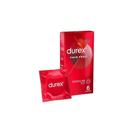 Durex Thin Feel Regular Fit Lubricated Condoms Pack of 6