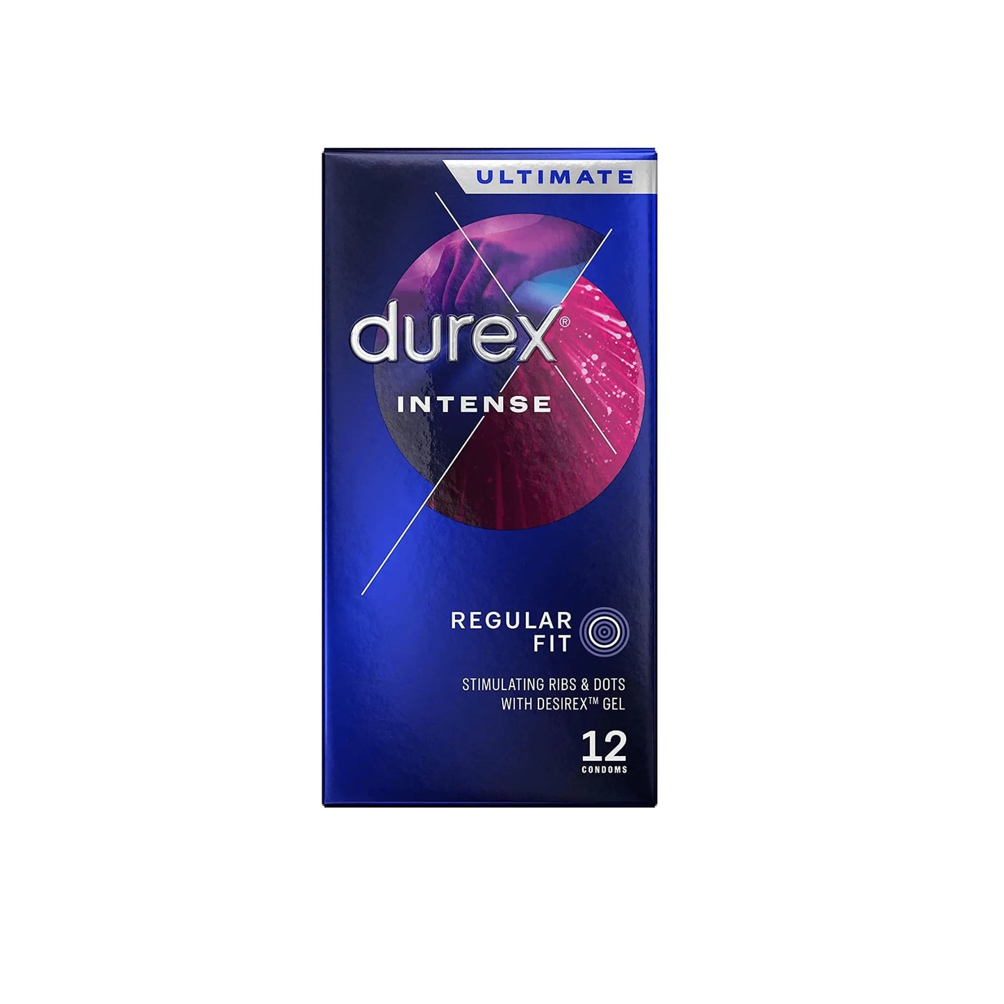 Durex Ultimate Intense Ribs and Dots Regular Fit Condoms 12s