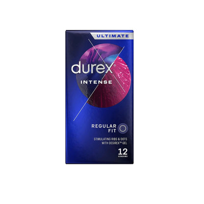 Durex Ultimate Intense Ribs and Dots Regular Fit Condoms 12s