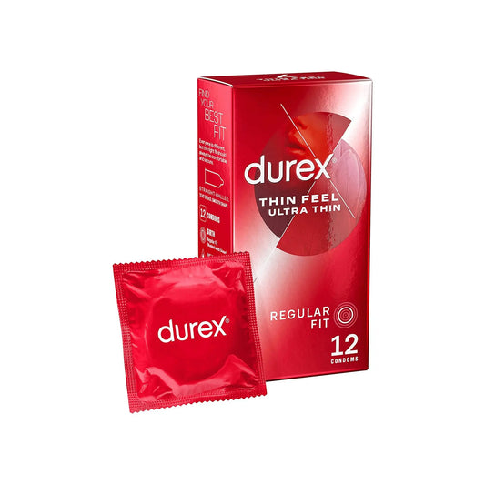 Durex Ultra Thin Feel Condoms Regular Fit Pack of 12