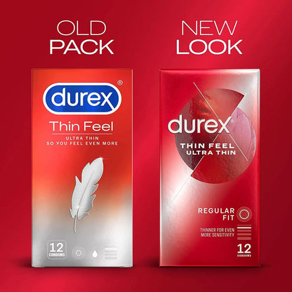 Durex Ultra Thin Feel Condoms Regular Fit Pack of 12