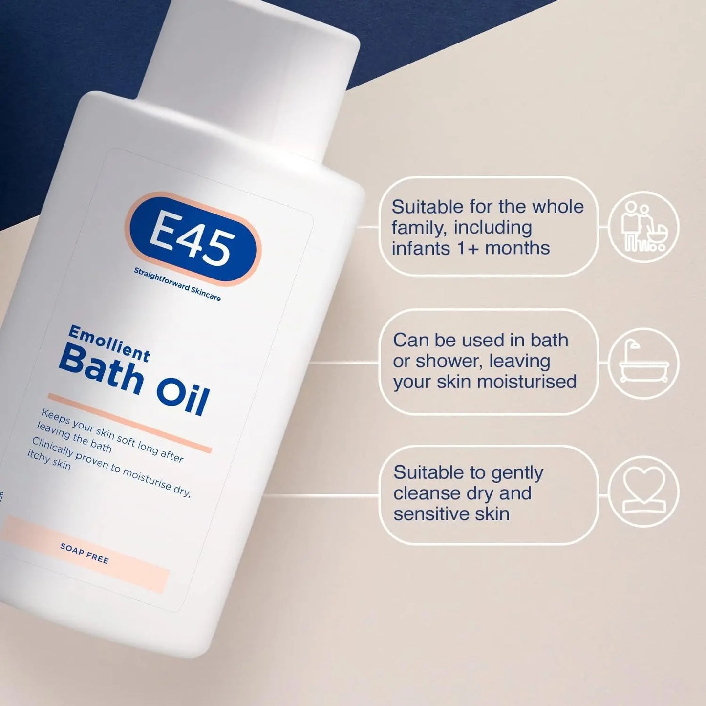 e45 bath oil