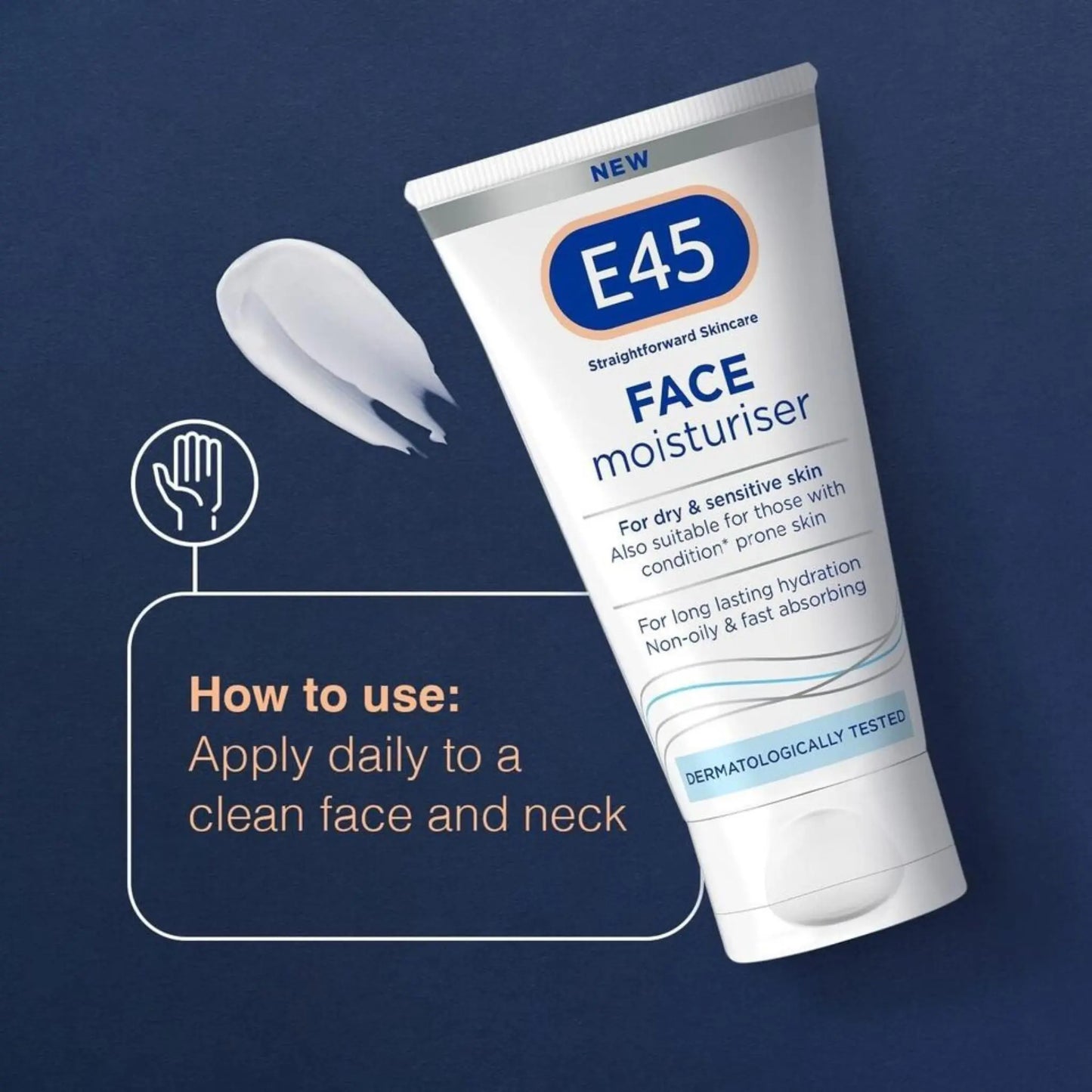 E45 Face Moisturiser Daily Use Cream - 50 ml E45