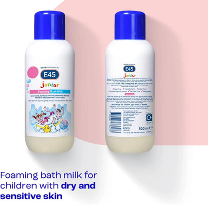 E45 Junior Foaming 500ml Bath Milk E45