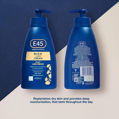 E45 Rich 24 Hour Fast Absorbing Cream - 400ml