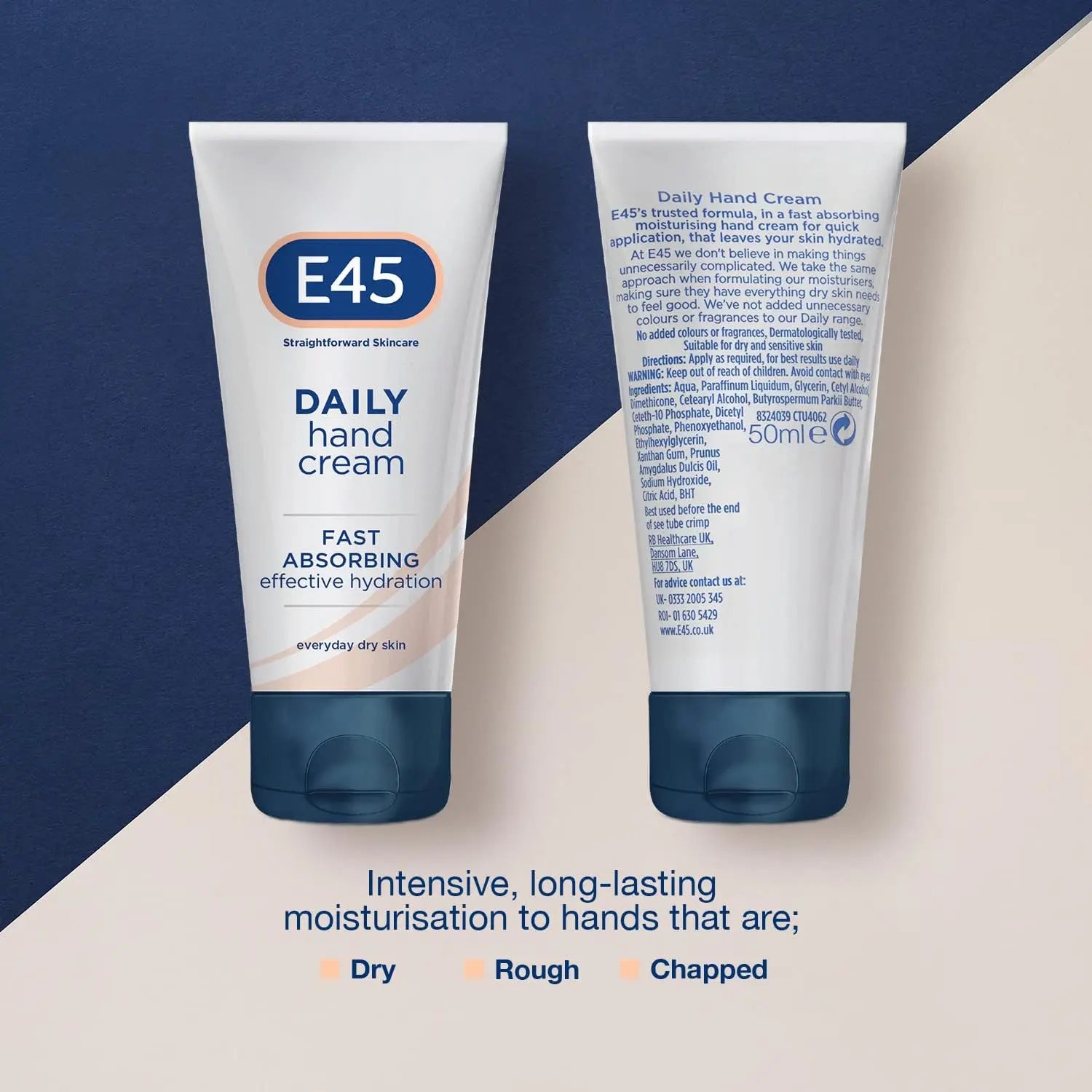 E45 Straightforward Skincare Daily Hand Cream -50ml 