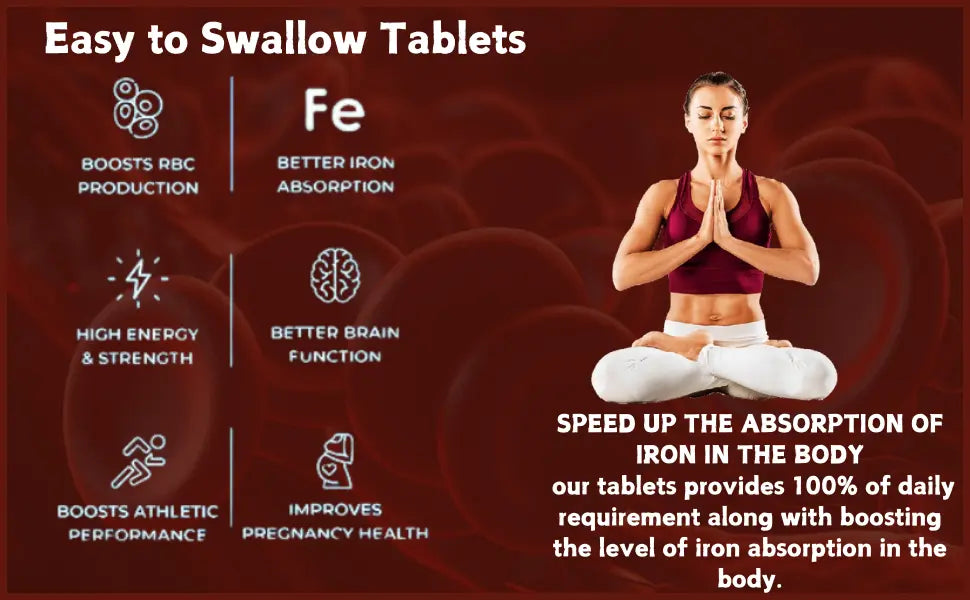 Elemental Iron Bisglycinate 14mg Supplement Vegan Tablets Arc Health Nutrition