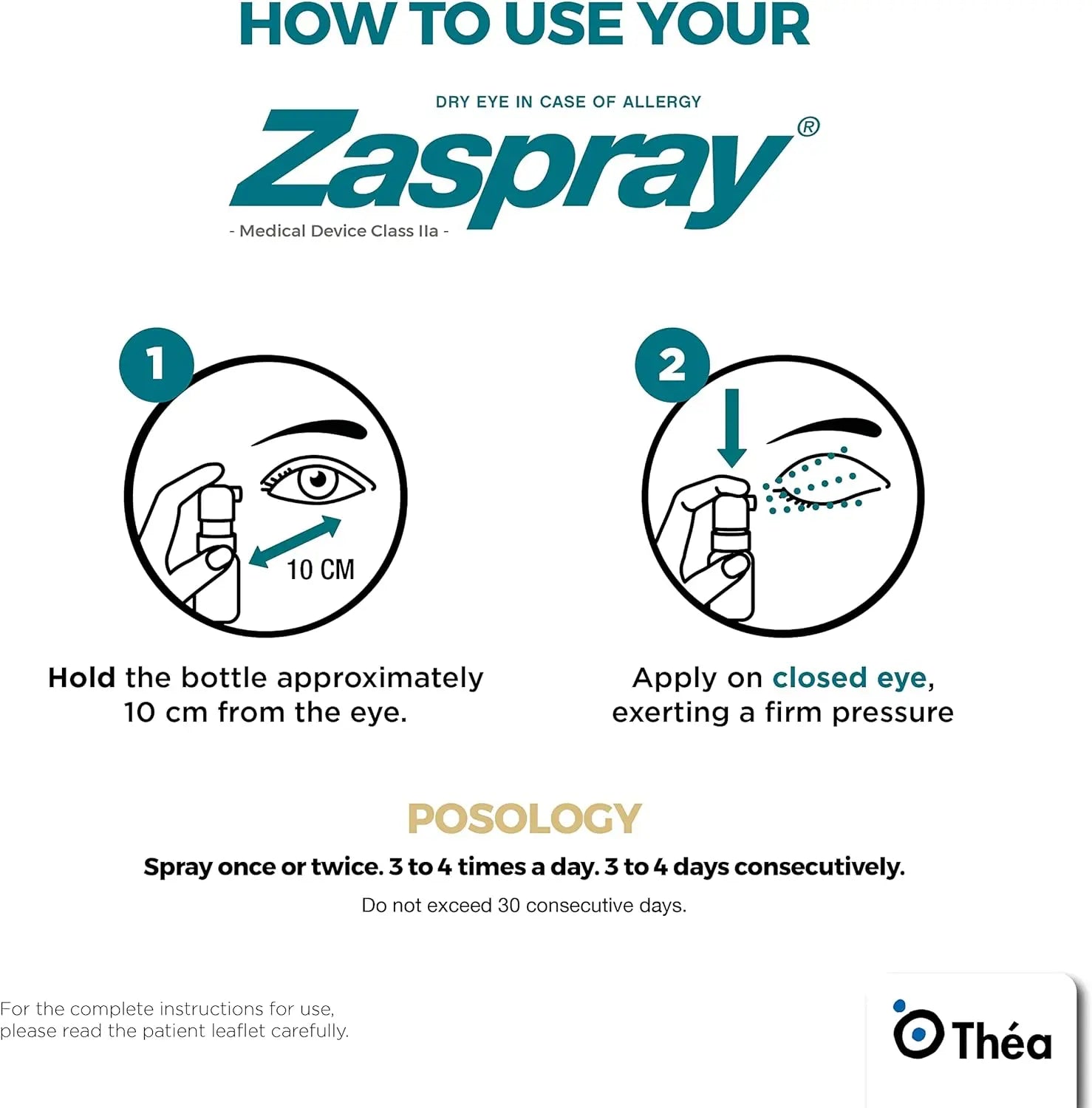 Zaspray Eye Spray P/F For Itchy Dry Red Eyes - 10ml Zaspray