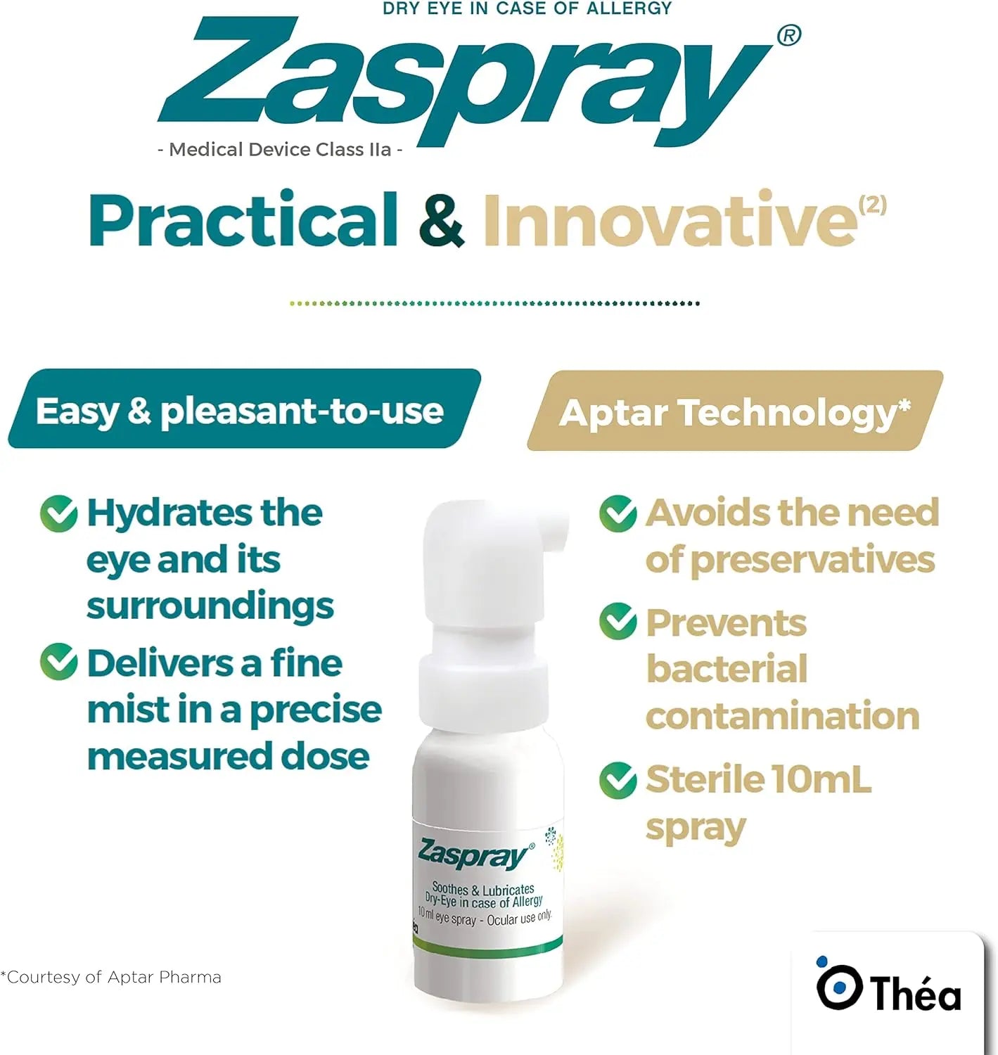 Zaspray Eye Spray P/F For Itchy Dry Red Eyes - 10ml Zaspray