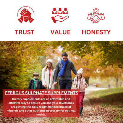 3 X Ferrous Sulfate 200mg 28 Tablets Iron Supplement